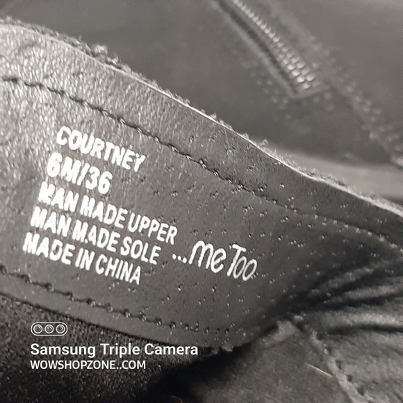 Me Too Ankle Boots Women Size 6 Black Suede Ankle Platform Boots Booties Chunky - Picture 7 of 8